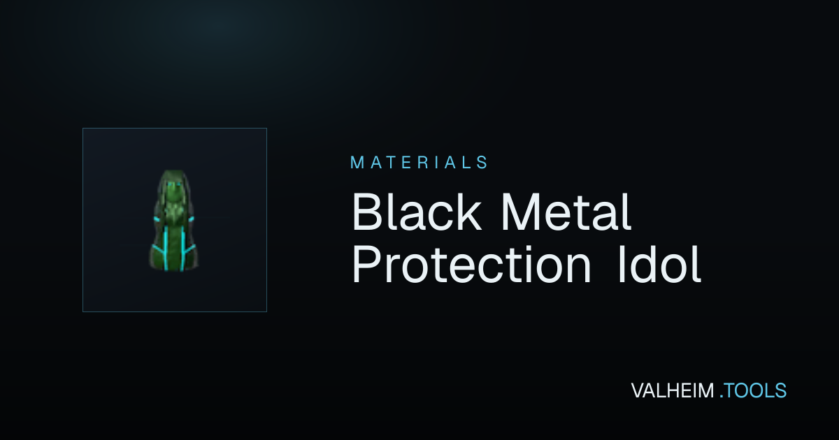 Black Metal Protection Idol: how to get it and what it's for | Valheim ...