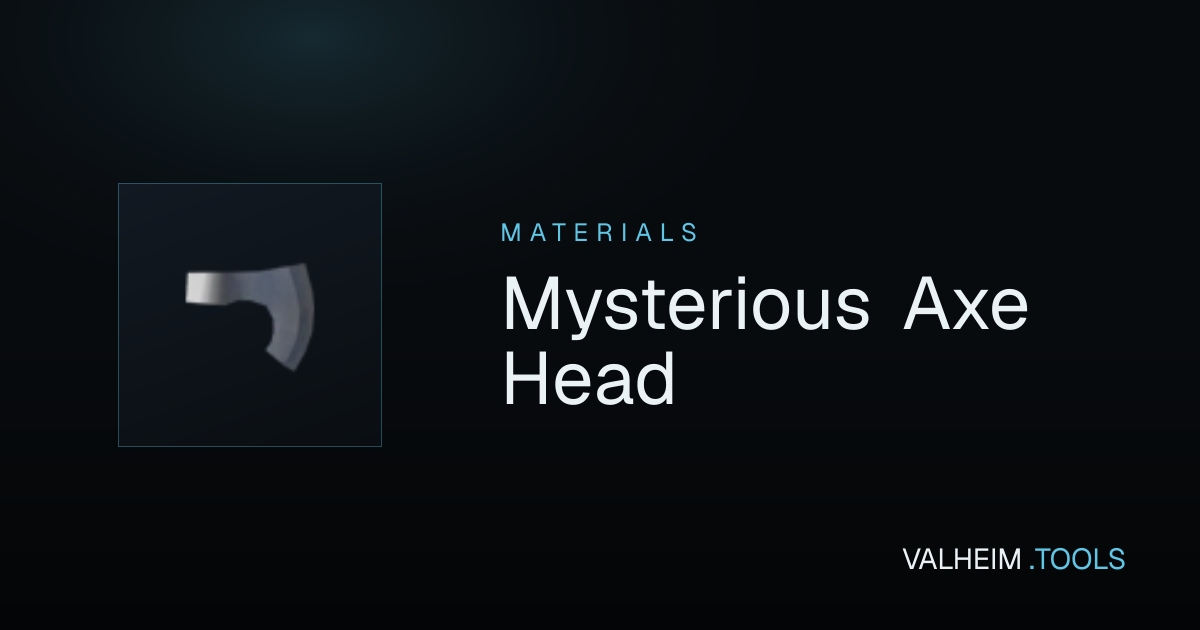 Mysterious Axe Head: how to get it and what it's for | Valheim.tools